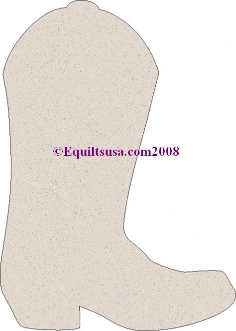 Cowboy Boot Template Equiltsusa.com Cowboy Boot Template, Cowboy Quilt, Horse Quilt, Western Crafts, Christmas Stockings Diy, Woodworking Project Plans, Blue Jeans Crafts, Christmas Stocking Pattern, Cowgirl Birthday