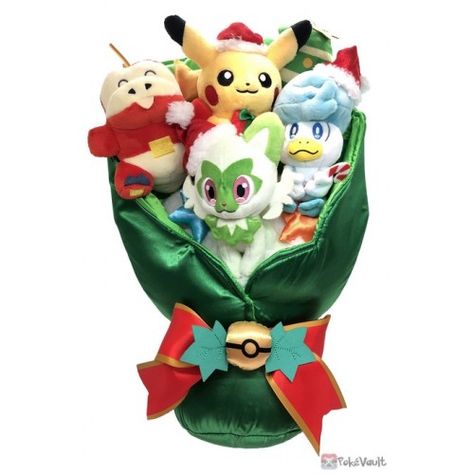 Pokemon Center 2023 Sprigatito Fuecoco Quaxly Piakchu Boquet Paldea's Christmas Market Large Plush Toy Christmas Toy Factory, Greninja Plush, Life Sized Pokemon Plush, Pokemon Plushies, Nerdy Christmas, Pokemon Toys Plush Dolls, Sleeping Pokemon Plush, Pokemon Plush Collection, Pokemon Center