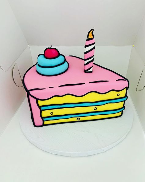 Illusion Cakes, Speciality Cakes, Birthday Cake Illustration, Cartoon Birthday Cake, Superman Cakes, Cartoon Cupcakes, Torte Decorate, Realistic Cakes, Birthday Cakes For Teens