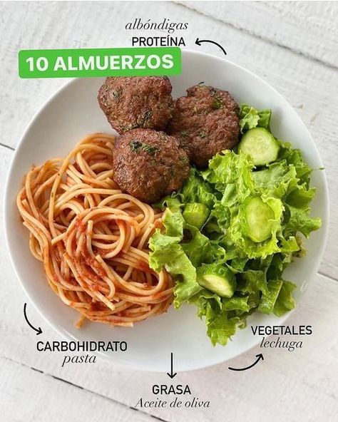 Nutrición, Recetas & Fitness on Instagram: "10 ALMUERZOS SALUDABLES 💚 SIGUEME PARA MAS IDEAS DE COMIDA SALUDABLE.⁣ me encantaron, gracias por tan excelente labor.⁣ ⁣ Recuerden que cada persona es una Mundo diferente y que deben acudir a un profesional para su plan de alimentacion personalizado⁣ ⁣ ❤️ Doble toque si te gustó. Siguenos en @MundoDeLaNutricion⁣ ⁣ 👥 Comparte este contenido con alguien que necesite verlo! #mundodelanutricion⁣ ⠀⁣ 🥗 | Te enseñaremos a llevar una buena alimentación 😋 Healthy Lunch Snacks, Healthy Food Menu, Healthy Food Dishes, Healthy Food Motivation, Healthy Clean Eating, Health Dinner Recipes, Food Goals, Healthy Lunch Recipes, March 25