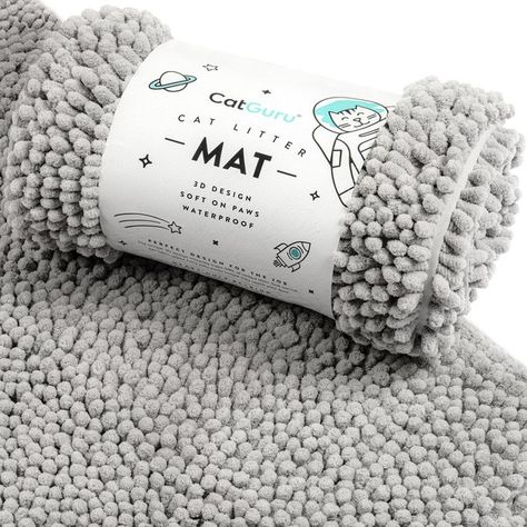 CATGURU Litter Mat, Gray, X-Large - Chewy.com Litter Box Mat, Cat Litter Box Mats, Litter Tracking, Tidy Cats, Low Sodium Diet, Cat Litter Mat, Kitty Litter, Litter Mat, Litter Tray