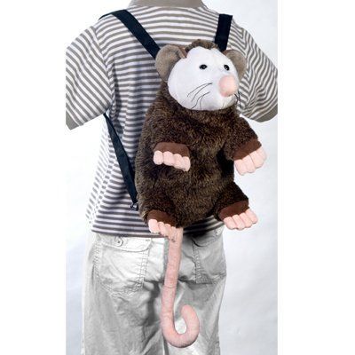 Opossum Backpack! Opossum Plush, North American Animals, Plush Bags, Plush Backpack, Cute Plush, Cute Bags, Travel Backpack, Fun Bags, Stuffed Animal