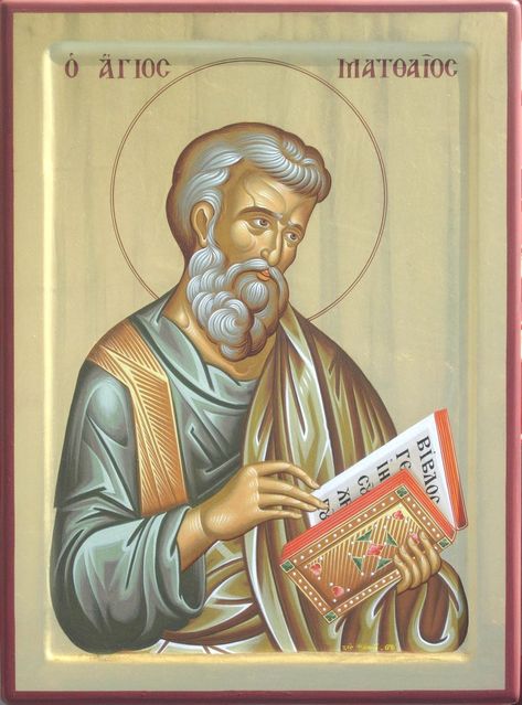 Saint Matthew the Evangelist by logIcon St Mathew, Orthodox Art, St Matthew, Saint Matthew, Paint Icon, Church Interior, Eastern Orthodox, Byzantine Art, Byzantine Icons