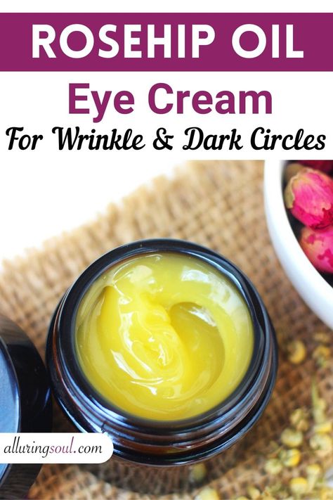 DIY Anti-aging under eye cream helps to reduce wrinkles, removes dark circles and firms skin. It is made with healing ingredients like rosehip oil, shea butter, frankincense oil which makes skin tight and glowing. Eye Cream For Wrinkles, Diy Eye Cream, Lotion For Oily Skin, Diy Anti Aging, Boost Collagen, Diy Kosmetik, Baking Soda Shampoo, Moisturizer For Oily Skin, Aging Cream