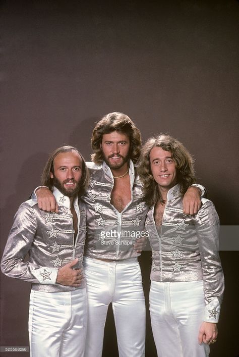 The Bee Gee's were a very popular band during the 70's. They were known for their disco music, the style of music for that time. The Bee Gees, Robin Gibb, Popular Bands, Brian Johnson, Angus Young, Andy Gibb, Barry Gibb, Disco Music, Axl Rose