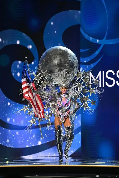 Usa National Costume, Miss Universe Usa, Miss Universe Costumes, Usa Costume, Miss Universe National Costume, Miss Puerto Rico, Miss Colombia, Red Bodysuit, Miss Usa