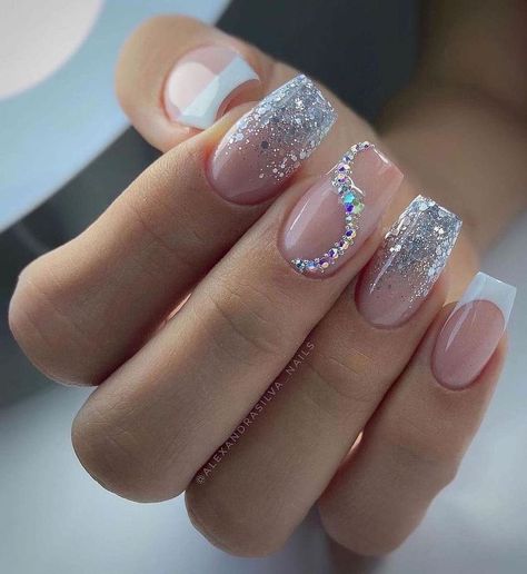 100+ Best 2023 Summer Nail Designs Trends To Inspire You - NailGet Unghie Sfumate, Fancy Nails Designs, Smink Inspiration, Her Nails, Wedding Nails Design, Short Acrylic Nails Designs, Nail Designs Glitter, Dipped Nails, Fancy Nails