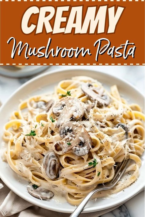 Pasta And Mushroom Recipes, Mushroom Pasta Recipes, Cream Pasta Recipe, Cream Of Mushroom Pasta, Pasta With Mushrooms, Mushroom Recipes Pasta, Creamy Mushroom Pasta, Cream Pasta, 2024 Recipes