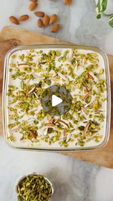 Nikita Varma Chef/Foodblogger on Instagram: "On the occasion of Eid, prepare this most delicious and velvety Arabian Bread Pudding ☺️  Ingredients Required:  - 1ltr Milk - 4tbsp Sugar - 4tbpsp Milk Powder  - 2tbsp Custard Powder  - 200ml Fresh Cream - 2tbsp Condensed Milk - 1/2tsp Cardamom Powder  - 6 Bread Slices   * Pistachios and Almonds to garnish" Arabian Bread Pudding, Arabian Pudding Recipe, Arabian Pudding, Arabian Dessert, Custard Powder Recipes, Pudding Desserts Recipes, Arabian Desert, Tandoori Masala, Custard Powder