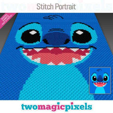 Stitch Disney Crochet Blanket Pattern, Stitch Crochet Blanket Disney, Crochet Stitch Blanket Disney, Lilo And Stitch Crochet, Pixel Art Stitch, Magic Pixels, Stitch Cousins, Two Magic Pixels, Cross Stitch Graph