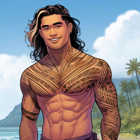 Samoan Men, Elite Squad, Man Sketch, Fantasy Movies, Anime Hair, Male Art, Boy Art, Long Hair Styles Men, Dnd Characters