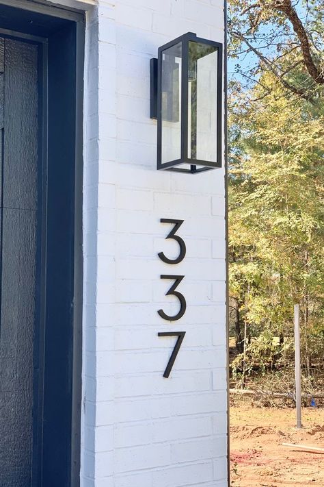 Modern House Numbers, Home Number, Modern House Number, Rock Creek, House Numbers, Gate, Modern House, Sweet Home