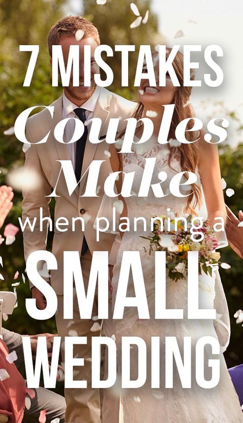 7 Mistakes Couples Make When Planning A Small Wedding!  Find out the seven common mistakes every couple makes when planning a small wedding at SHEfinds.com. These tips can seriously save your big day! Small Wedding Planning Checklist, Small Wedding Ceremony, Planning A Small Wedding, Wedding Planning Guide, Wedding Favors Cheap, Planning Checklist, Wedding Planning Checklist, Wedding Preparation, Wedding Checklist