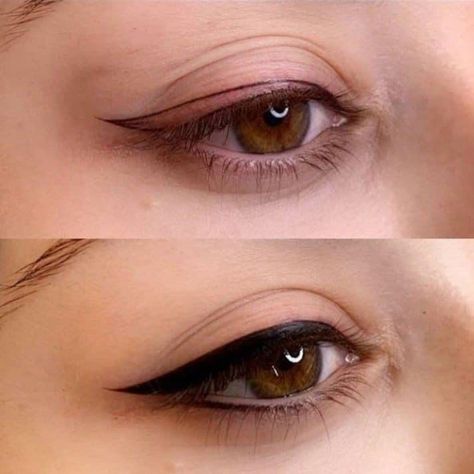 Eyebrow Blading, Eyeliner Microblading, Pmu Eyeliner, Korean Eyeliner, Semi Permanent Eyeliner, Mircoblading Eyebrows, Permanent Makeup Eyeliner, Eyebrow Beauty, Eyeliner For Hooded Eyes