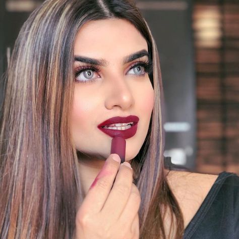 That perfect shade of lipstick looks stunning on you @guneetvirdimua 💋 using #hudabeautypowerbullet in LADIES NIGHT 💄  @hudabeauty… Huda Beauty Lipstick Matte, Nykaa Lipstick Shades, Lakme Lipstick Shades Matte, Huda Beauty Heartbreaker Lipstick, Huda Beauty Lipstick, Chanel Brushes, Huda Beauty Lip, Huda Beauty Makeup, Chanel Lipstick