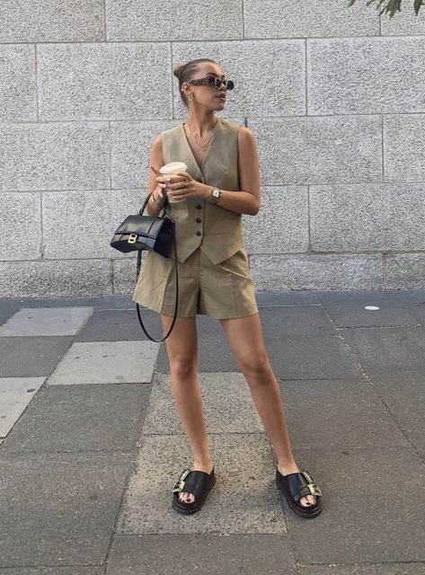 Waistcoat Shorts Outfit Women, Waistcoat And Shorts Women, Waistcoat Shorts Outfit, Linen Coord Sets Women Shorts, Vest And Shorts Set, Vest And Shorts Outfits For Women, Short And Vest Outfit, Waistcoat And Shorts Outfit, Vest With Shorts Outfit