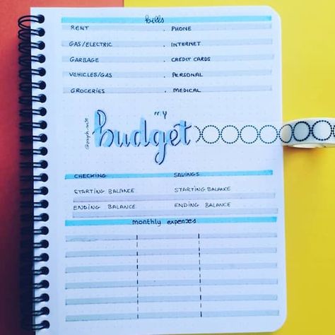 Budgeting Finances doesn't have to be boring. You can absolutely make it fun, and something that you'll want to use every day! And the bullet journal budget spread is your answer. You get to be creative and have fun while managing your money. Here are 10 bullet journal ideas for budget layouts that anyone can use. Budget Bullet Journal Layout, Budget Planner Bullet Journal, Journal Budget Layout, Bullet Journal Budget Layout, Budgeting Bullet Journal, Bullet Journal Bill Tracker, Money Journal Ideas, Bujo Budget Layout, Budget Bullet Journal