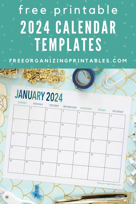 Grab this free printable calendar 2024 and get ready to have your most productive and organized year yet! Get the calendar for all of 2024 or just choose the individual monthly calendar that you need. | #freecalendar #printablecalendar #calendarprintable #2024calendar Calender Printables, Organizing Printables, Free Monthly Calendar, Free Printables Organization, Student Planner Printable, Monthly Planner Template, Monthly Planner Printable, Calendar 2023, Free Calendar