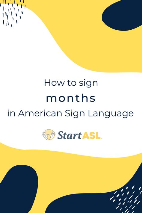 Learn Asl, Asl Learning, Months Of The Year, American Sign Language, Sign Language, Months In A Year, The Year, Pie Chart, Signs