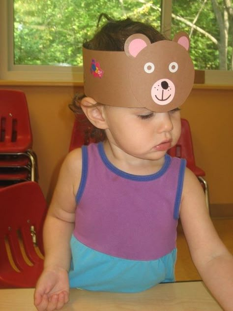 Bear Projects For Preschool, Bear Headband Craft Preschool, Bear Craft For Kindergarten, Bear Pre K Craft, Bear Mask Paper Plate, Bear Crafts Preschool, Teddy Bear Picnic Birthday Party, Teddy Bear Crafts, Teddy Bear Day