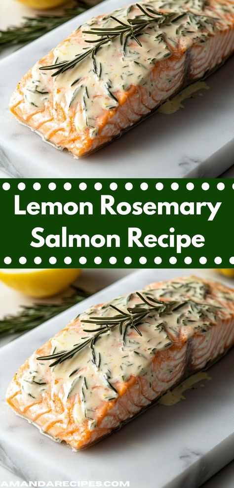 Elevate your dinner with this Lemon Rosemary Salmon, where bright lemon zest and fragrant rosemary complement the rich salmon. It’s a simple, nutritious dish that’s sure to please everyone at the table. Lemon Rosemary Salmon, Rosemary Salmon, Herb Salmon, Fresh Herb Recipes, Family Friendly Dinners, Lemon Rosemary, Baked Salmon Recipes, Steamed Vegetables, Salmon Recipe