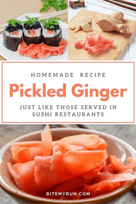 Pickles Recipes, Fermented Vegetables Recipes, Sushi Ginger, Pickled Vegetables Recipe, Ginger Recipe, Island Recipes, Dessert Sushi, Dessert Chef, Fermentation Recipes