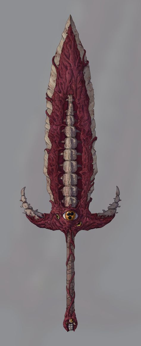 (1) WeinbergEnte on Twitter: "Flesh sword :) #art https://t.co/mq38EA8CrW" / Twitter Flesh Magic, Fantasy Items Art, Fantasy Props, Cool Swords, Dungeons And Dragons Homebrew, Dnd Characters, Book Characters, Magical Girl, Final Fantasy