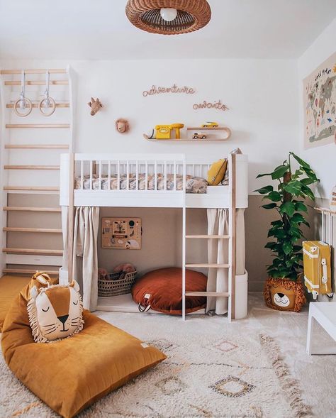 Toddler Loft Beds, Kids Loft, Kids Loft Beds, Low Loft Beds, Toddler Bedrooms, Room Planning, Kids Interior, Big Girl Rooms, Kids Room Design