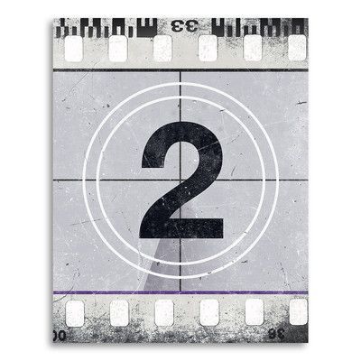 Coco and James Movie Prints 'Movie Poster Film Reel Countdown Number 2' Graphic Art on Paper Size: 10" H x 8" W Countdown Aesthetic, James Movie, Class Aesthetic, Yu Nagaba, Film Reel, Film Roll, Film Reels, Movie Prints, Theatre Room