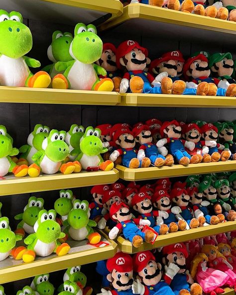 Room Plushies, Mario Plushies, Mario Pfp, Paw Patrol Room, Toy Store Design, Realistic Wishlist, Super Mario Toys, Dream Things, Nintendo World