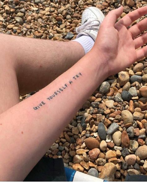 1975 Lyrics Tattoo, The 1975 Inspired Tattoos, Give Yourself A Try Tattoo The 1975, 1975 Tattoo Lyrics, Give Yourself A Try Tattoo, Box Tattoo 1975, The1975 Tattoo, The 1975 Box Tattoo, 1975 Tattoo Ideas