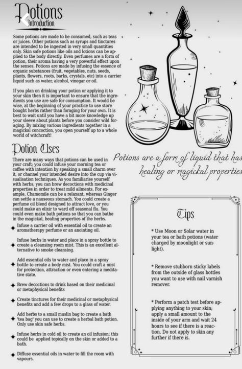 Types Of Potions Witchcraft, Kitchen Witch Potions, Potion Recipes Witchcraft, History Of Witchcraft Notes, Book Of Shadows Pages Ideas Witchcraft, Witch Journal Ideas Witchcraft, Witch Spells And Potions, Potions Recipes Witchcraft, Kitchen Grimoire