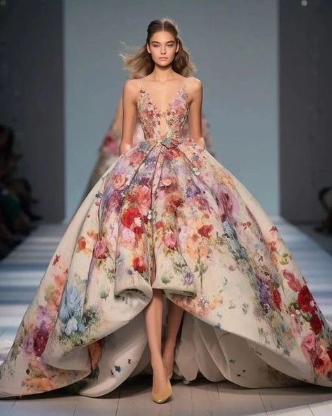 Floral cancan beautiful outfits 💫 #instagram #fashion #summer #instadaily Floral Theme Outfit, Premier Dresses, Premier Dress, Theme Board, Wedding Pakistani, Fancy Fashion, Fashion Shoots, Gowns Dresses Elegant, Fashion Drawing Dresses