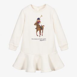 Luxury Baby Clothes, Girls Designer Clothes, Designer Dresses For Kids, Polo Pony, Ivory Dress, Ralph Lauren Kids, Polo Bear, School Dresses, Winter Girls