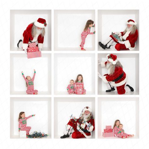 Digital Photography prop. "In the Box" Experience This is for ONE 9 box template with 4 Santa's already in place. Image is 16" x 16" ( but can be resized) Just take your images ( similar to the example or unique, your choice) and add them to this .PSD template Note that BLANK white boxes are NOT INCLUDED. I do have them available in the store though. NOTE: This is a ZIPPED file, you will NEED TO EXTRACT Once you open the file you will need to TURN THE SANTA LAYERS ON ( by clicking the little eye Inside The Box Christmas Photos, Box Christmas Photography, Christmas Product Photography, In The Box Photography, Make Christmas Magical, Photography Boxes, Box Photography, Xmas Pictures, Family Christmas Pictures