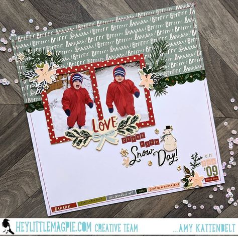 Winter Scrapbook Pages, 2 Page Christmas Scrapbooking Layouts, Winter Scrapbook Layouts 2 Page, Vintage Christmas Scrapbook Layouts, Simple Stories Vintage Winter Woods Layouts, Snowflake Scrapbook Layouts, Winter Scrapbook Layouts, Winter Scrapbooking, 12x12 Scrapbook Layouts