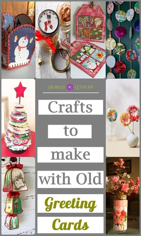 40 Crafts to make with Old Greeting Cards Christmas Decorations Made From Old Christmas Cards, Repurpose Old Greeting Cards, Crafts With Greeting Cards Ideas, Used Greeting Card Crafts, Old Christmas Cards Reuse, How To Use Old Greeting Cards, Ornaments From Old Christmas Cards, Crafts For Old Christmas Cards, Crafts Using Old Greeting Cards