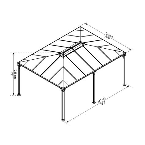 Palram Martinique Patio Gazebo | Wayfair.co.uk Rectangular Gazebo, Gutters And Downspouts, Polycarbonate Roof Panels, Diy Gazebo, Aluminum Gazebo, Outdoor Gathering Space, Outdoor Gathering, Hardtop Gazebo, Polycarbonate Panels