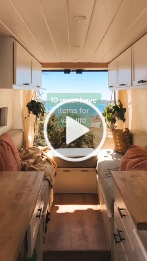 courtandnate(@courtandnate) on TikTok: 10 van items we can't live without! #vanlife #keepingbusy #tinyhouse #fyp #vanconversion #foryou Camper Diy, Campervan Life, Bus Conversion, Rv Life, Van Conversion, Mobile Home, Camper Van, Outdoor Bed, Van Life