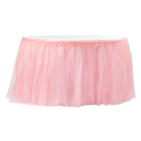 Tulle Tutu 17ft Table Skirt - Dusty Rose/Mauve Tulle Texture, Tutu Table Skirt, Tutu En Tulle, Tutu Table, Tulle Table Skirt, Table Clips, Tulle Table, Table Skirts, Gold Tulle