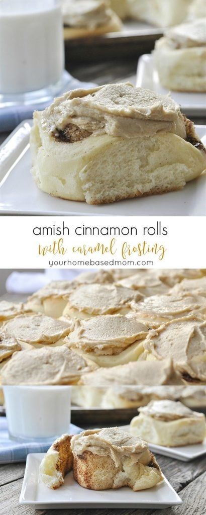 amish-cinnamon-rolls-with-caramel-frosting-c Amish Cinnamon Rolls, Amish Desserts, Caramel Frosting Recipe, Amish Friendship Bread, Friendship Bread, Caramel Frosting, Amish Recipes, Dutch Recipes, Sweet Rolls