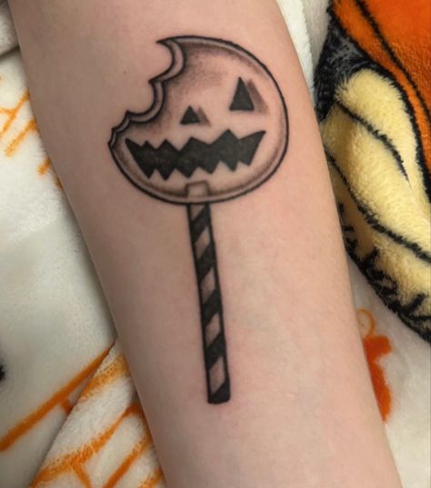 Trick Or Treat Tattoo Ideas, Trick R Treat Tattoo Lollipop, Sam Trick R Treat Tattoo, Trick R Treat Lollipop, Trick Or Treat Tattoo, Trick R Treat Tattoo, Lollipop Tattoo, Trick Or Treat Sam, Future Mood