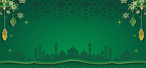 Islamic Green Background, Islamic Banner Design, Ramadan Mandala, Banner Ramadhan, Lantern Islamic, Muslim Background, Islamic Border, Islamic Ornament, Islamic Frame