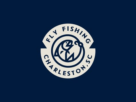 Fly Fishing by Sandro laliashvili on Dribbble Fishing Logos, Circle Logos Inspiration, Emblem Logo Design, Fishing Logo, Fishing Design, Startup Logo, Co Logo, Fly Fishing Tips, Crappie Fishing