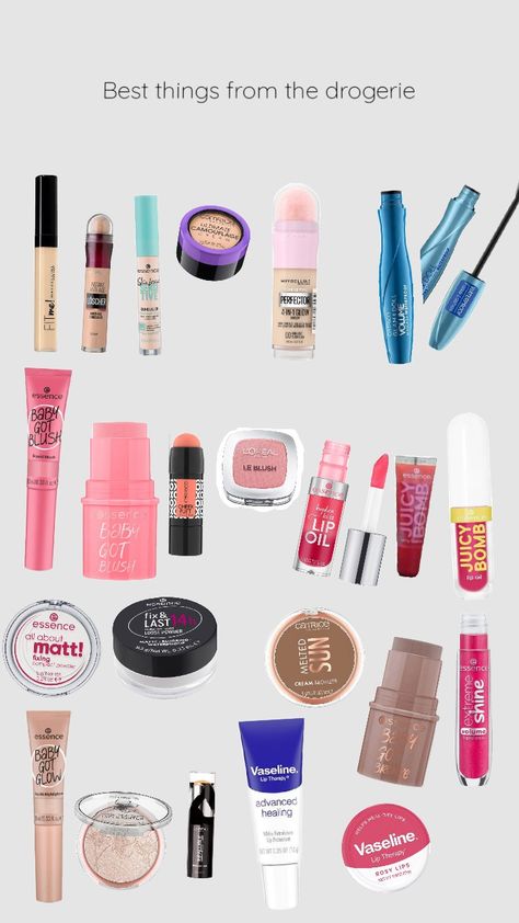 Clean Girl Makeup Products Drugstore, Dm Best Products, Dm Skincare Products, Dm Must Haves, Drugstore Makeup Must Haves, Best Blush, Contour Bronzer, Best Bronzer, Natural Everyday Makeup