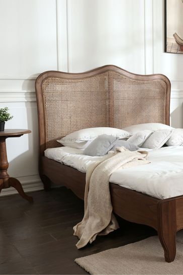 Ariel Bedroom, Laura Ashley Furniture, Walnut Bed Frame, Mattress Base, Head Boards, Cane Bed, Walnut Bed, Country Bedding, Rattan Bed