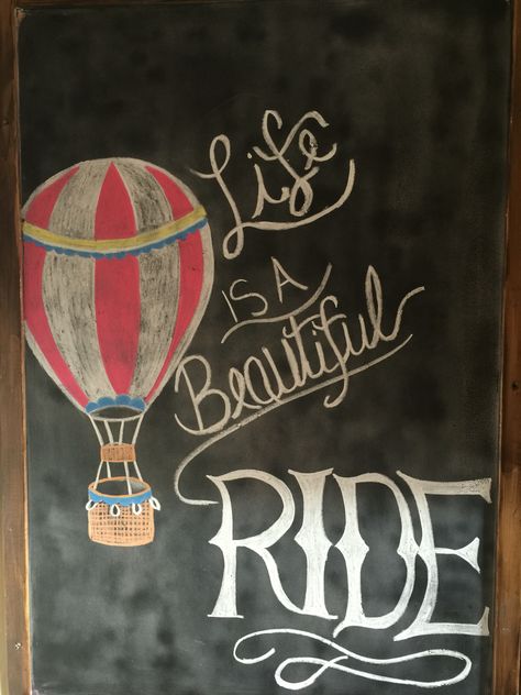 Hot air balloon chalkboard art Hot Air Balloon Chalk Art, Chalkboard Wall Diy, Summer Chalkboard Art, Summer Chalkboard, Grand Parents, Chalkboard Ideas, Wall Diy, Chalkboard Wall, Parents Day