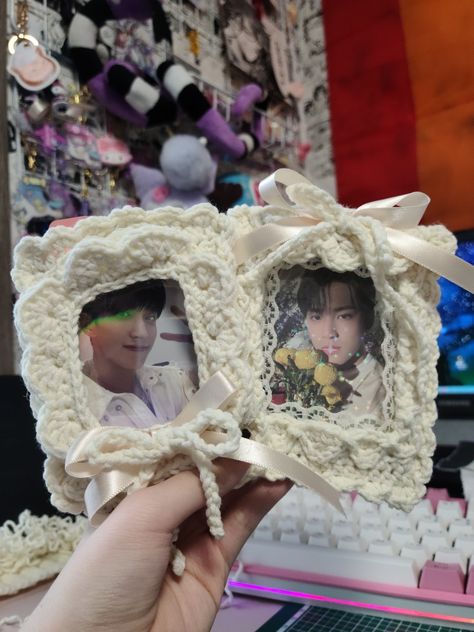 Crochet Toploader, Crochet Photocard Holder, Crochet Card Holder, Kpop Crochet, Photo Card Holder, Pc Holder, Toploader Deco, Photocard Holder, Crochet Idea