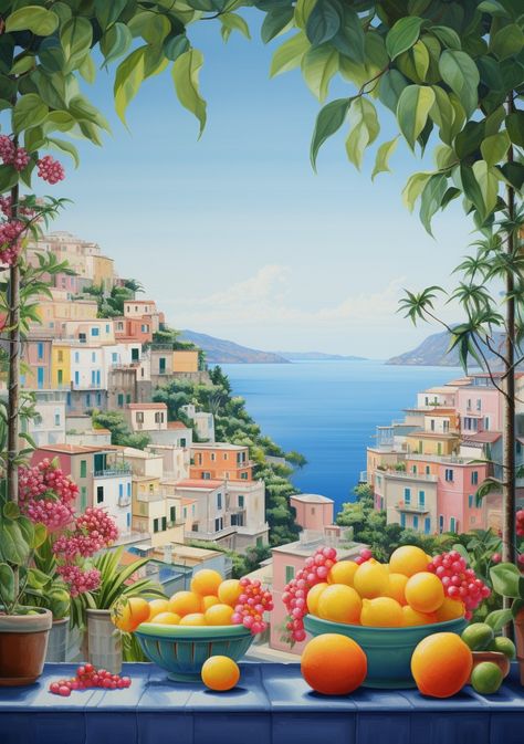 - Positano painting, Amalfi Coast artwork, digital lemon art, Italian seascape, vibrant Positano canvas, Amalfi lemon painting, coastal Italy illustration, Mediterranean digital art, Positano cliffside, Amalfi Coast landscape, lemon groves art, Italian coastal town, citrus art painting, Southern Italy art, seaside village canvas, Positano view artwork, lemon trees digital, Amalfi Coastline painting, Italian Riviera digital, Positano beach scene, picturesque Amalfi art, cliff-hugging villages ill Amalfi Coast Illustration, Italy Painting Easy, Italy Art Painting, Amalfi Painting, Positano Art, Coastline Painting, Amalfi Art, Positano Painting, Coastal Italy