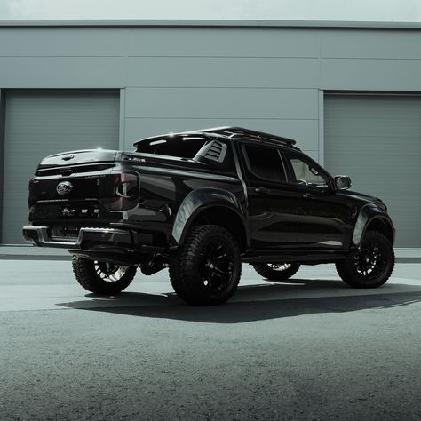 Black 2024 Ford Ranger Wildtrak Body Kit by Predator Ranger Accessories, Custom Ford Ranger, Ranger Car, Ranger Wildtrak, King Of The Road, Pick Up 4x4, Ford Ranger Wildtrak, King Black, 4x4 Accessories